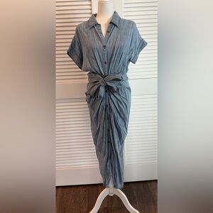 Dance & Marvel Denim Blue Midi Dress